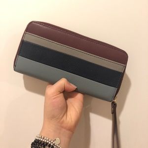 Fossil wallet with wristlet strap